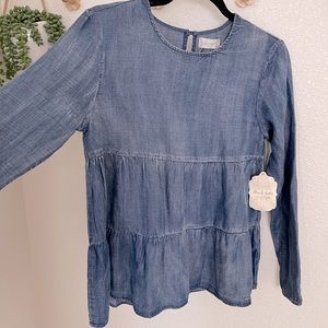 Altar’d State Tiered Chambray Shirt